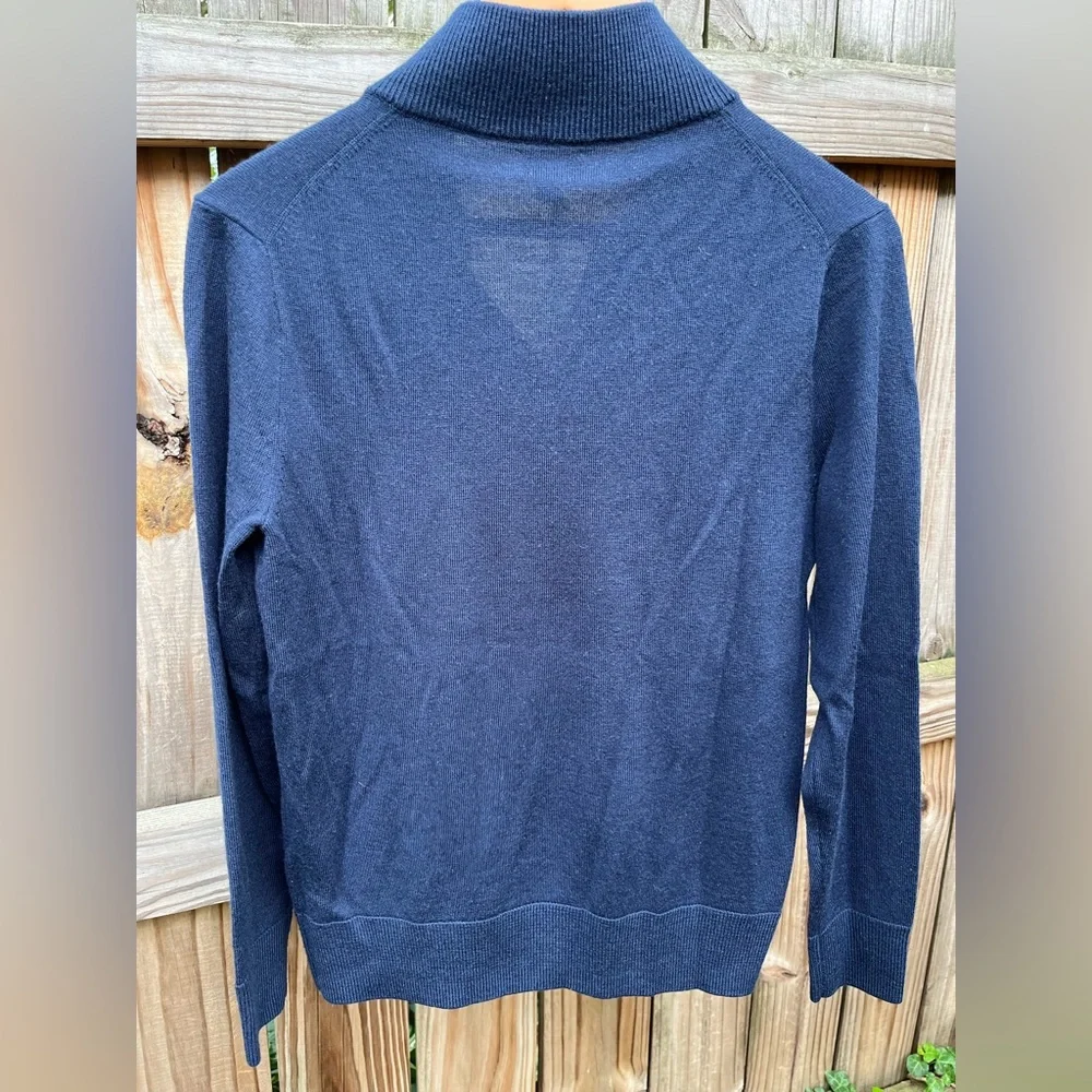 Men’s J.Crew Navy Quarter-Zip Merino Sweater